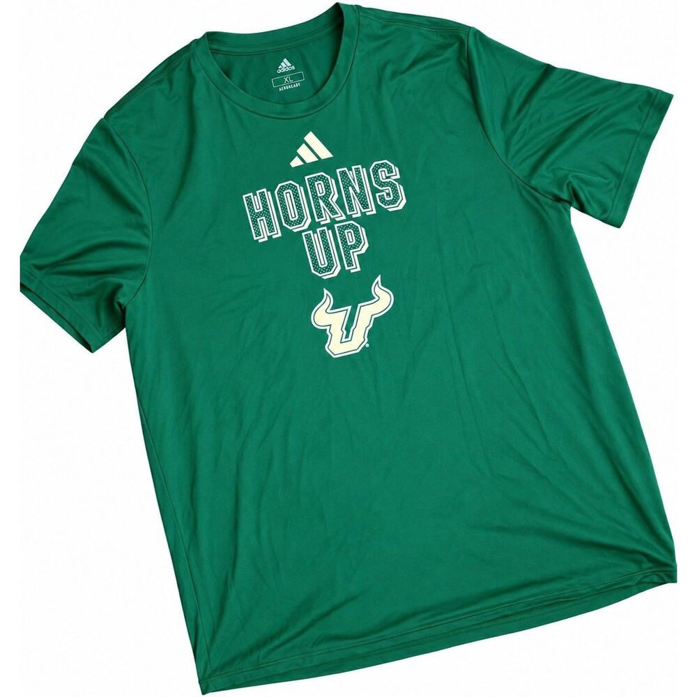 Adidas University of South Florida Bulls Horns Up USF Green Shirt Men’s 2XL